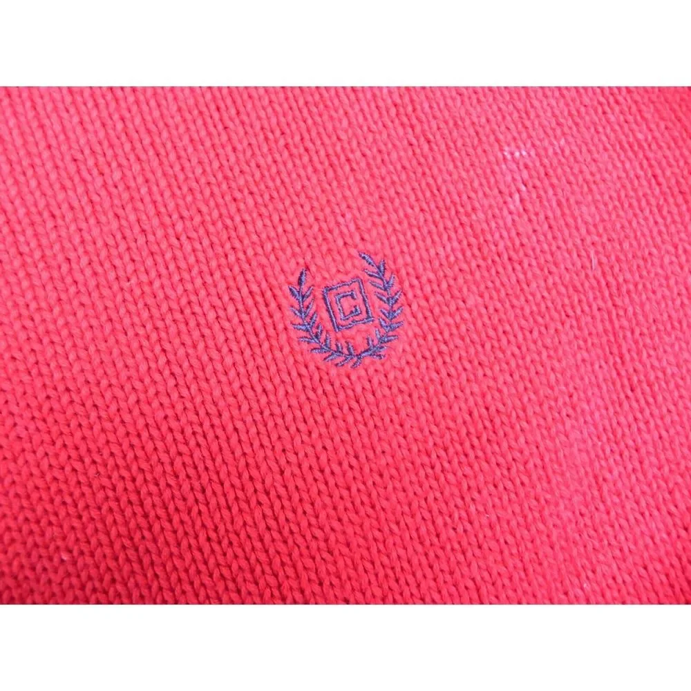 VTG Chaps Sweater Adult Large Red Knitwear Crest Logo Outerwear Pullover‎ Mens